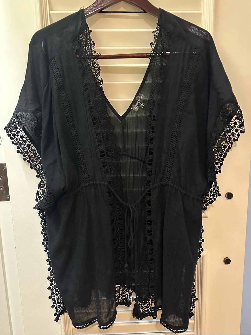 Topshop Lace Black cover up